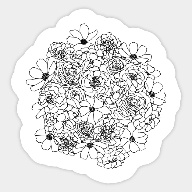 October Birth Month Flower Bouquet Sticker by EKA Design